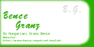 bence granz business card